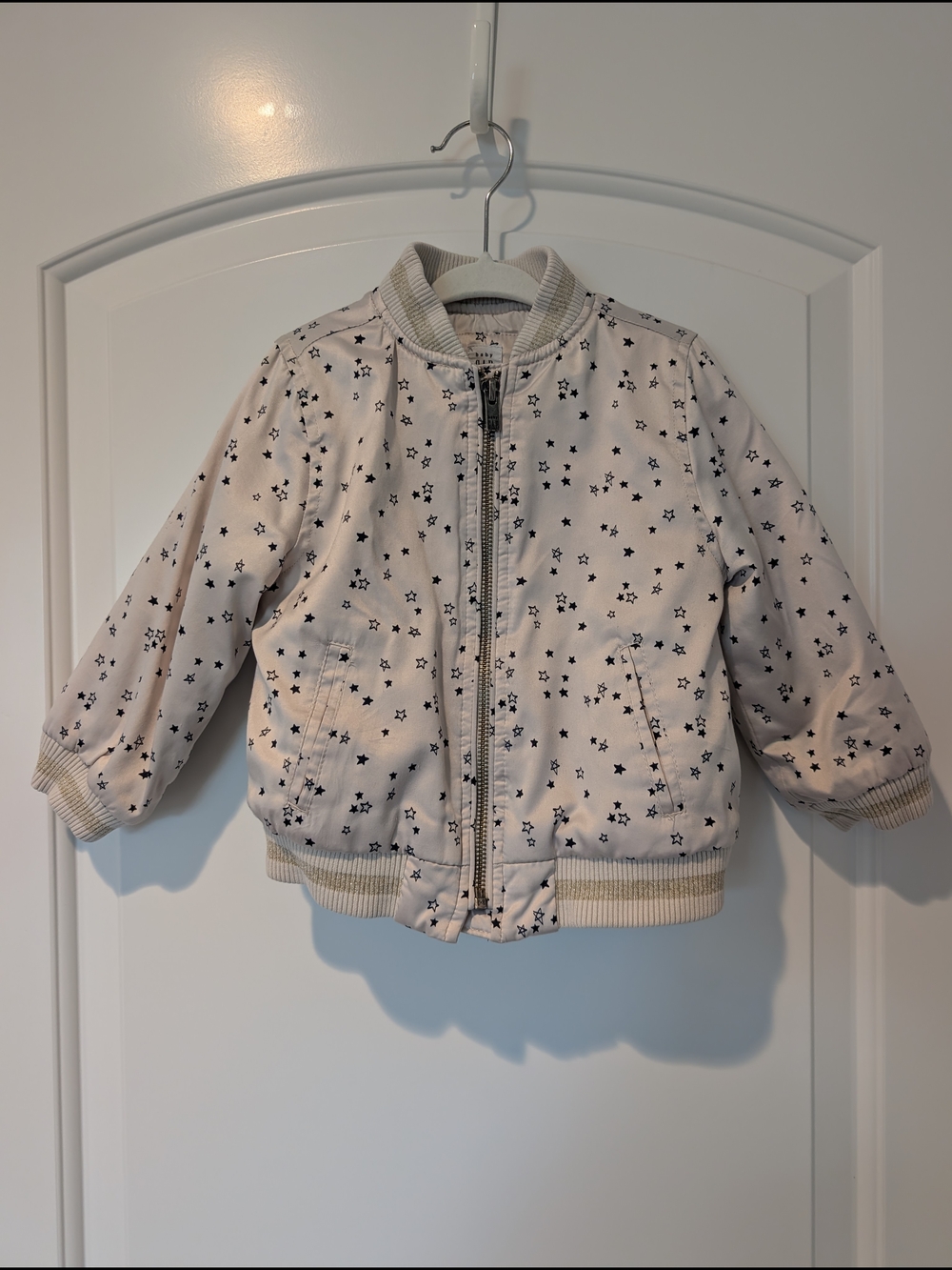 GAP Cream Bomber Jacket with Stars